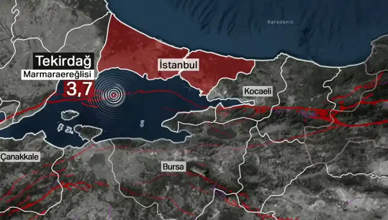 Marmara Denizi'nde Şok Eden Deprem: Sarsıntı Hızla Hissedildi