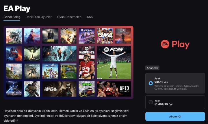 EA Play Aboneliği İndirimli Olarak Epic Store’a Eklendi