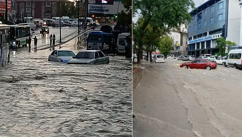 Ankara'yı Vuran Sağanak Yağış: Sokaklar Sular Altında Kaldı