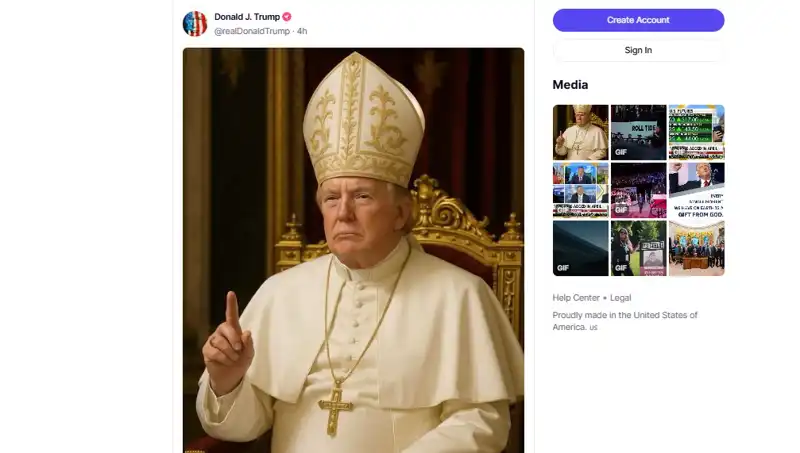 Trump’tan Tartışma Yaratan Paylaşım: Papalığın Huzurunda Kendi Fotoğrafını Paylaştı